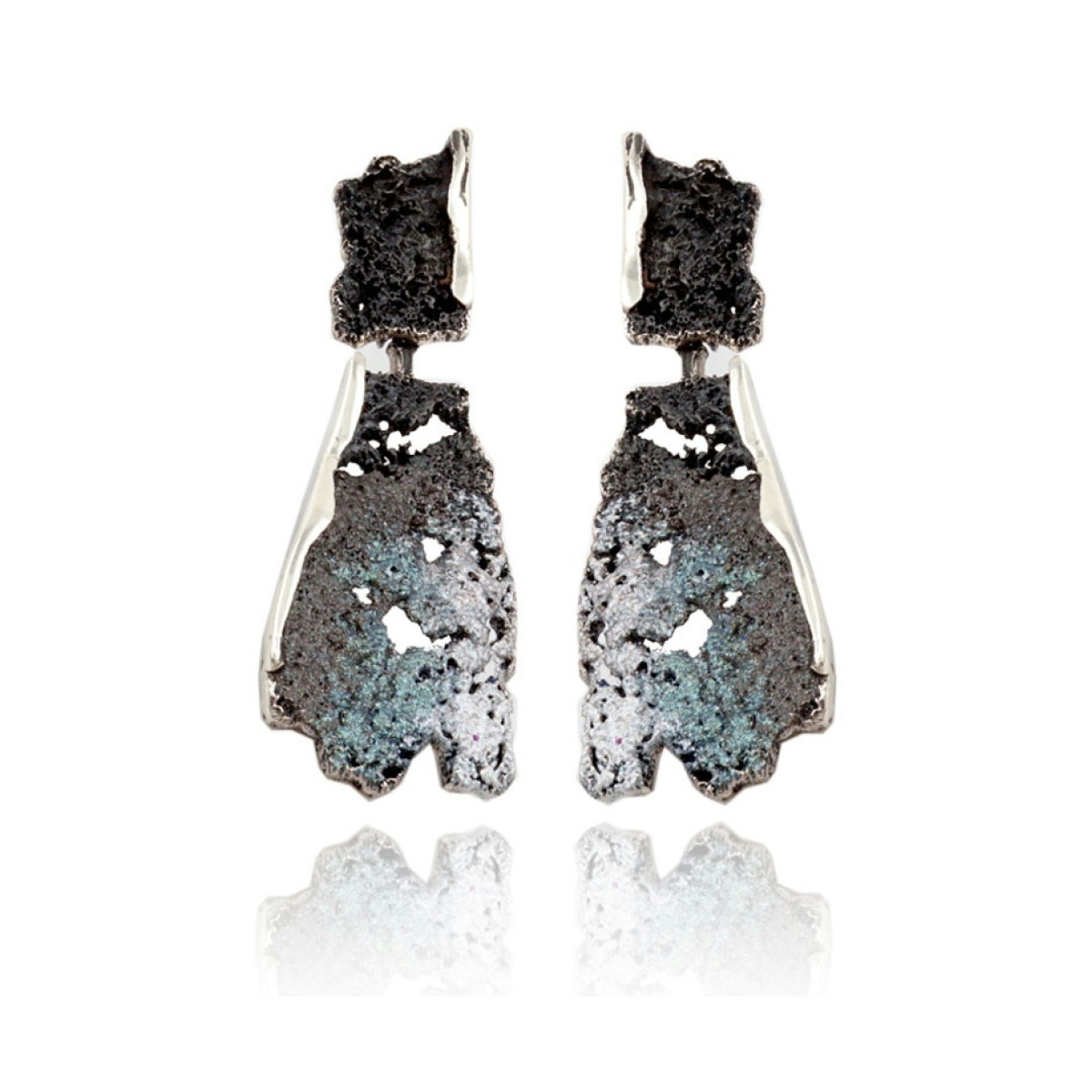 2 pieces grey Intenzza earrings van Arior Barcelona