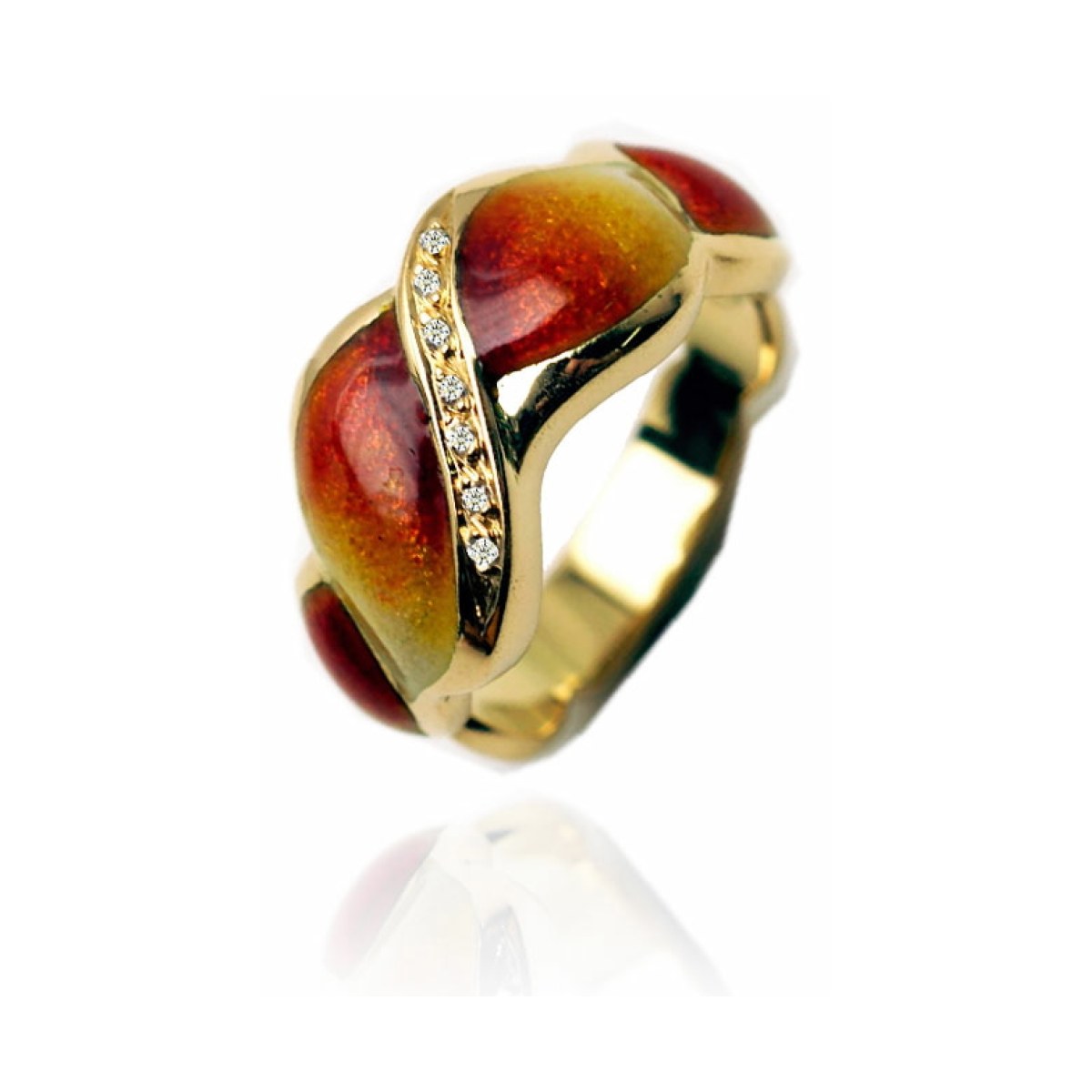 Botanic ochre little ring van Arior Barcelona