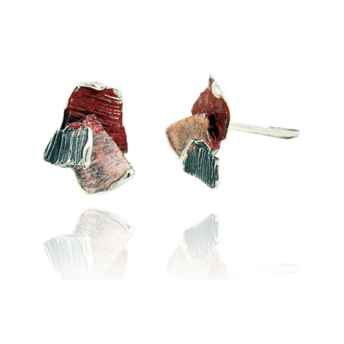 Small red Summum earrings van Arior Barcelona