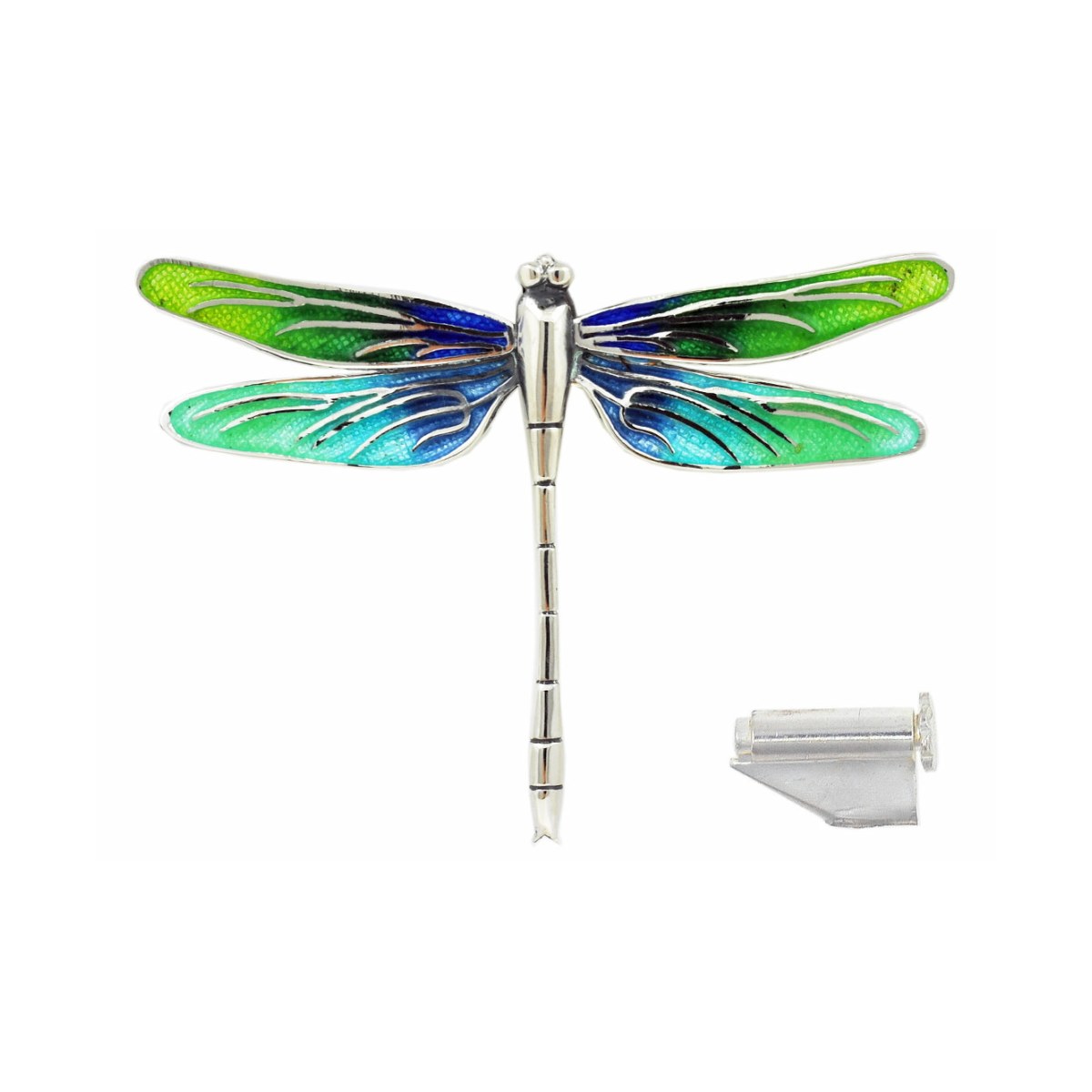Large Yellow-Green-Blue Dragonfly Brooch van Arior Barcelona