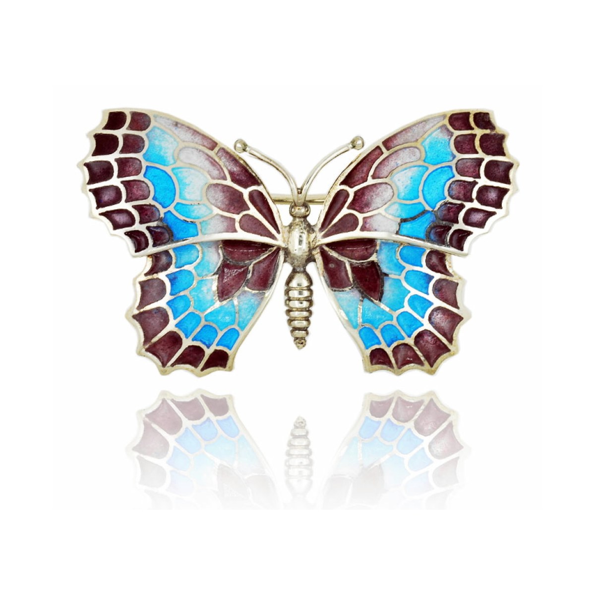 Large Violet-Blue Butterfly Brooch van Arior Barcelona