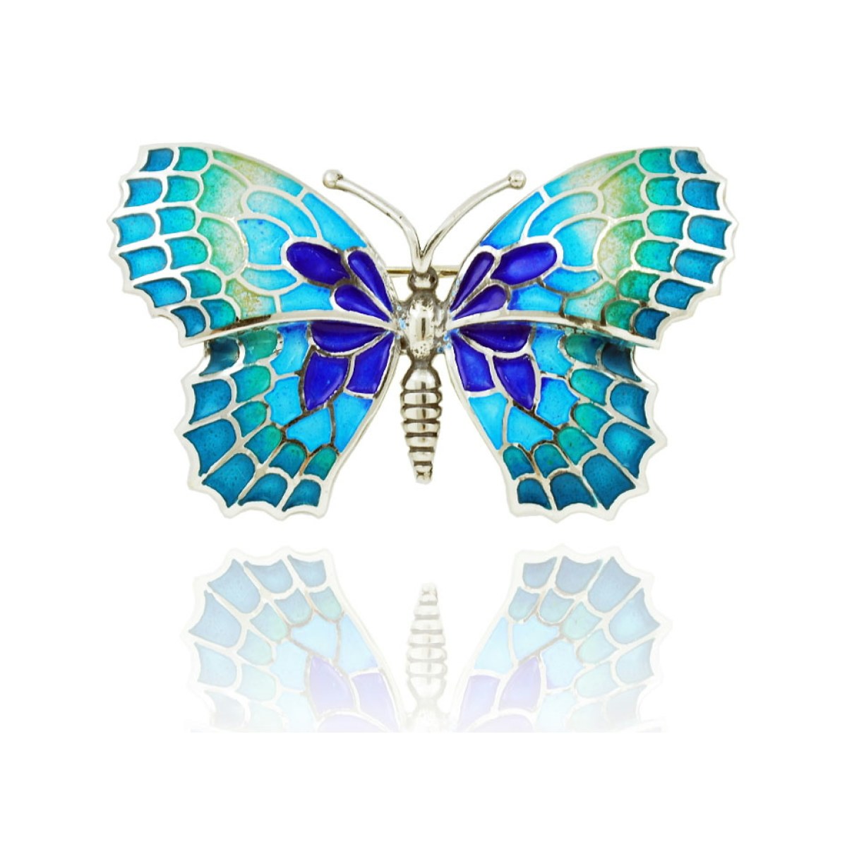 Large Blue Butterfly Brooch van Arior Barcelona